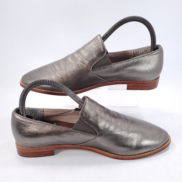 Matt Bernson Casual Slip On Loafer Flat Womens Size 7.5 Silver Brown - Picture 5 of 9